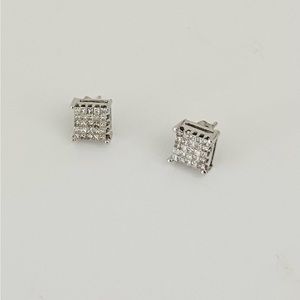 Diamond cluster earrings